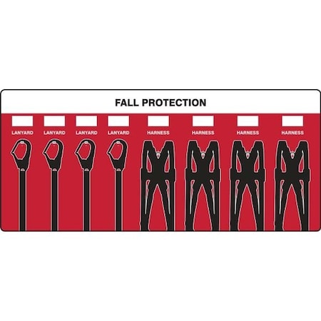 Accuform FALL PROTECTION LANYARD STOREBOARDS PSB723RDBK PSB723RDBK